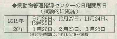 2019.9.17 日刊県民福井新聞 福井県動物管理指導センター記事2