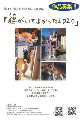 猫とも新聞　猫×人写真展2020チラシ